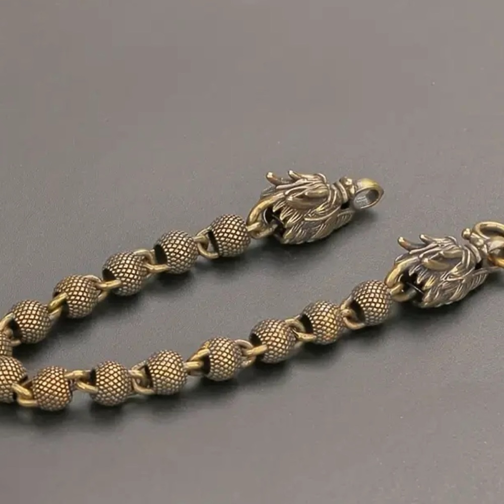 Brass dragon bracelet